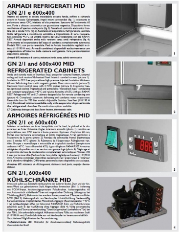 Armadio Refrigerato monoblocco in Acciaio Inox a temp. normale, prt in vetro,Neon cm 71x80x203h