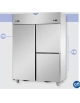 Armadio Refrigerato in Acciaio Inox a doppia temperatura (TN + TN) con 1 porta e 2 sportelli CM 142x80x203H