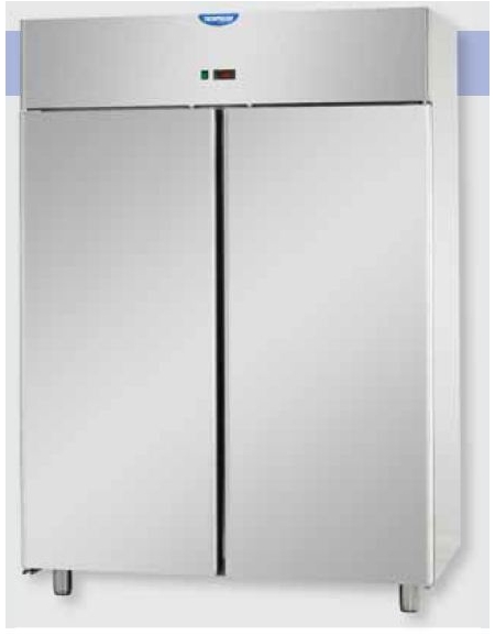 Armadio Refrigerato congelatore Lt 1.400 GN 2/1 in Acciaio Inox a bassa temperatura con 2 porte - cm 142x80x203h