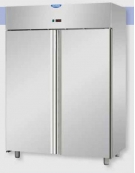 Armadio frigorifero professionale Lt 1.400 GN 2/1 monoblocco Inox a temperatura normale -2° +8°C con 2 porte - cm 142x80x203h