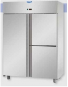 Armadio Refrigerato Lt 1.400 GN 2/1 monoblocco in Acciaio Inox a temperatura normale con 2 porte - cm 142x80x203h