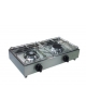 Fornellone a gas professionale da banco 2 fuochi Kw. 2,5+kw 2,5 - cm 62x33x15h