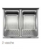 Cuocipasta a gas, 2 vasche capacità 40+40 lt. m.90/80