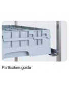 Carrello portacestelli per bicchieri - nr. 7 coppie guide passo cm 22 - Dimensioni cm 64x60x184h