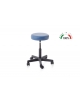 SGABELLO GIREVOLE CON BASE IN PLASTICA E SEDILE IMBOTTITO - PISTONE A VITE 140MM