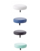SGABELLO GIREVOLE CON BASE IN ALLUMINIO E SEDILE IN ACCIAIO - PISTONE A GAS 140MM