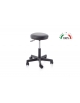 SGABELLO GIREVOLE CON BASE IN PLASTICA E SEDILE IMBOTTITO - PISTONE A GAS 140MM