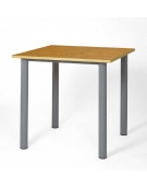 TAVOLO QUADRATO MENSA CM. 90X90X76H - GAMBE DIAMETRO MM 60 - PIANO IN LEGNO CON BORDO IN FAGGIO MASSELLO