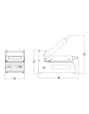 Termosigillatrice per vaschette alimentari da banco