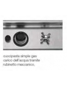 Cuocipasta a gas 1 vasca capacità 40 lt cm 40x70x90h