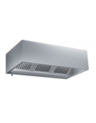 Cappa aspirazione inox cubica professionale a muro cm.220x110x40