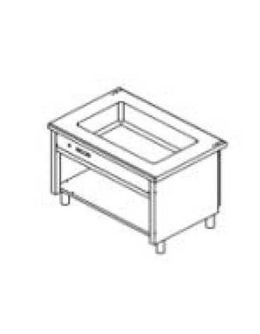 ELEMENTO BAGNOMARIA - VANO INFERIORE A GIORNO CM. 200X80X90H