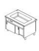 ELEMENTO SELF SERVICE BAGNOMARIA-VANO INFERIORE CON SCORREVOLI CM. 160X80X90H
