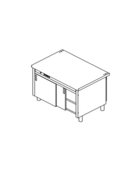 ELEMENTO CON ANTE SCORREVOLI-VANO INFERIORE CALDO CM. 120X80X90H