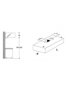 Cappa inox cubica a parete con aspiratore cm. 100x90x40h