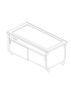 ELEMENTO SELF SERVICE CON PIANO CALDO A SECCO - VANO INFERIORE CHIUSO CON ANTE SCORREVOLI - CM 200X80X90H