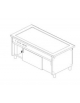 ELEMENTO SELF SERVICE CON PIANO CALDO A SECCO - VANO INFERIORE CALDO - CM 160X80X90H