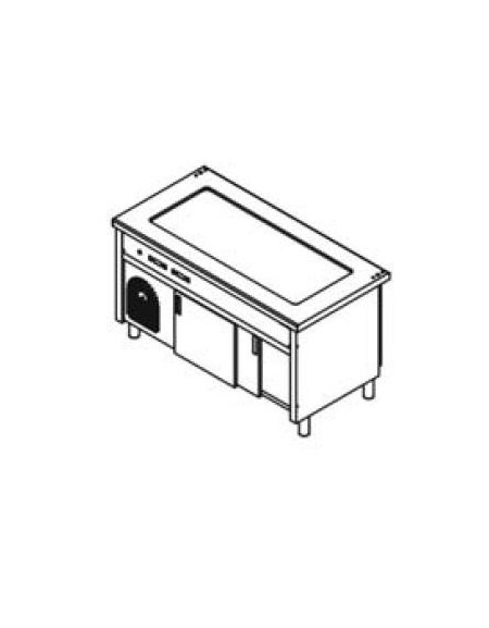 ELEMENTO FREDDO CON INVASO-VANO INFERIORE CHIUSO CM.120X80X90H