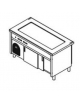 ELEMENTO SELF SERVICE FREDDO CON INVASO-VANO INFERIORE CHIUSO CON ANTE SCORREVOLI - CM 160X80X90H