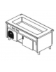 ELEMENTO SELF SERVICE FREDDO CON VASCA - VANO INFERIORE CHIUSO CON ANTE SCORREVOLI - CM 160X80X90H