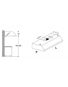 Cappa inox a parete cm. 96x95x40h