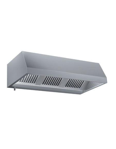 Cappa inox a parete cm. 144x95x40h