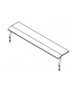 Mensola in cristallo con supporti in tubolare inox - cm 118x40x38h