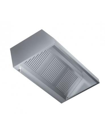 Cappa inox a parete cm. 120x110x55h