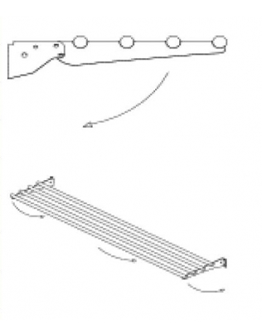 Scorrivassoio in tubolare ribaltabile da cm. 78 - Lato Cliente