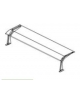 Mensola in cristallo con supporti in acciaio pieno -cm 118x40x38h