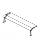 Mensola in cristallo con supporti in acciaio pieno - cm 158x40x38h