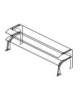 Mensole 2 livelli in cristallo con supporti in acciaio - cm 78x40x61h
