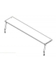 Mensola ad un livello inox con supporti in acciaio pieno inox per moduli self-service -  cm. 78x35x40h