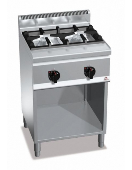 Cucina a gas 2 fuochi da 9,5 Kw con forno elettrico da 3,5 Kw