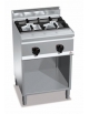 Cucina a gas 2 fuochi in linea su mobile aperto - Alta potenza - cm 60x60x90h