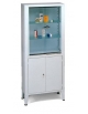 VETRINA PER FARMACI A 2 ANTE A VETRO SCORREVOLI E 2 ANTE A BATTENTE CM 80X37X193H