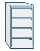 Classificatore cm 64x63x136,3h a 4 cassetti