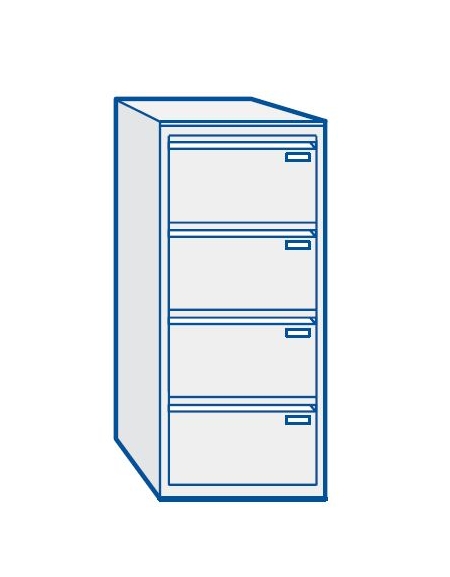 Classificatore metallico 4 cassetti cm 46x63x136h