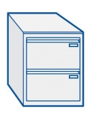 Classificatore metallico 2 cassetti per ufficio
