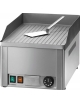 Fry top elettrico da banco professionale - Singolo - Piastra rigata cromata - Monofase - cm 33,5x57x30h