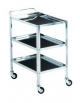 CARRELLO IN ACCIAIO INOX A 3 PIANI PER MEDICAZIONE CM 70x50x82H