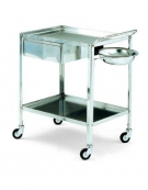 CARRELLO IN ACCIAIO INOX CON CASSETTO