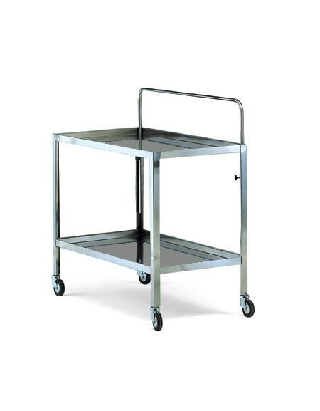 CARRELLO IN ACCIAIO INOX CON ALZATA VARIABILE - Arredamento  ospedaliero/ambulatorio/sanitario - Carrelli per Ospedali - Medicali