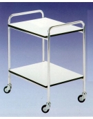 CARRELLO 2 RIPIANI IN NOBILITATO CON RINGHIERINE ANTICADUTA