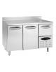 Tavolo refrigerato 2 sportelli con alzatina cm 147x60x85h