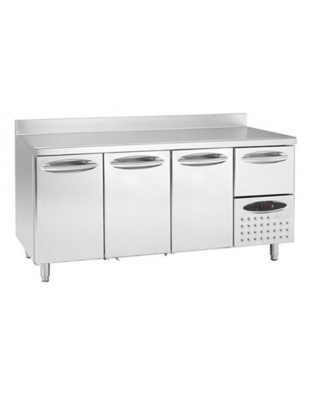 Tavolo refrigerato 3 sportelli cm 198x60x85h