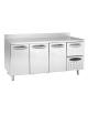 Tavolo refrigerato 3 sportelli con alzatina cm 198x60x85h