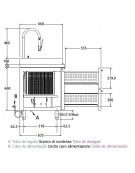 Tavolo ittico 132x70x85h