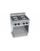 Cucina professionale industriale a gas 4 fuochi da 7 Kw cadauno - ALTA POTENZA KW TOTALI 28 - cm 80x71,4x85/90H