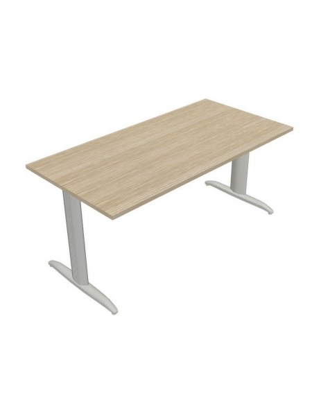 Scrivania operativa per ufficio con gambe a T - piano disponibile in vari colori  - cm 120x80x74h-